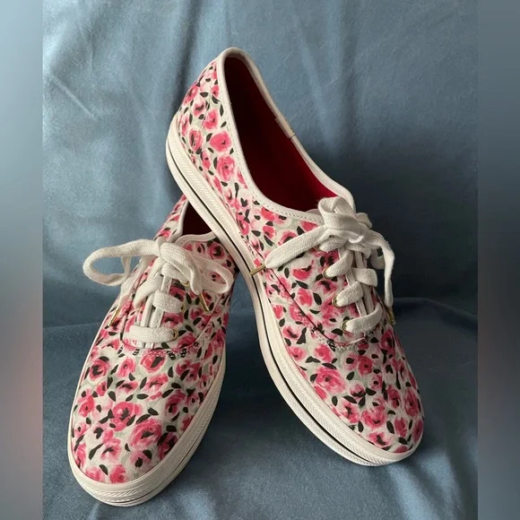 Keds x Kate Spade Triple Kick Rose Garden Canvas Sneakers Size 11 (Euro 42) - Picture 1 of 9